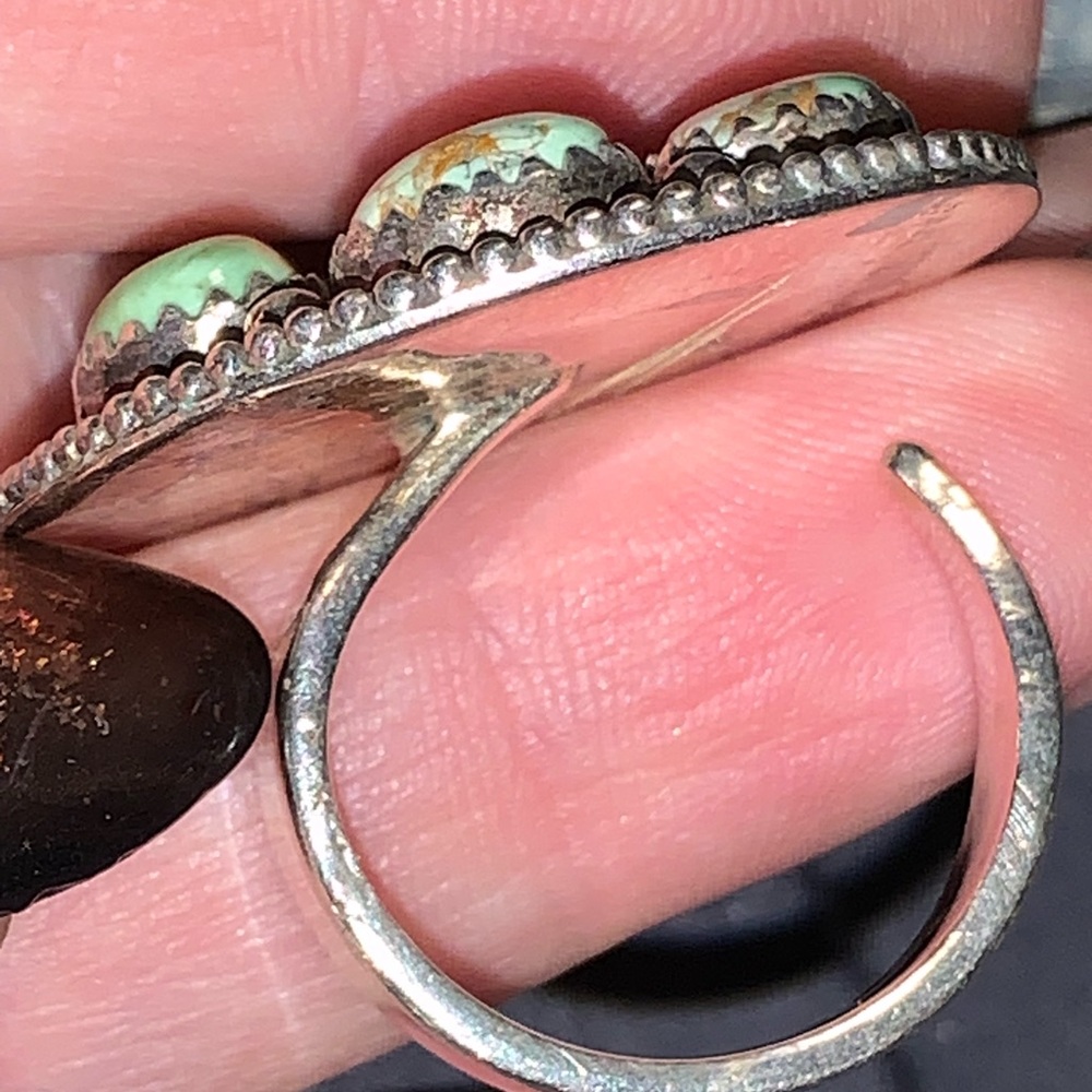 Variscite & Sunstone Statement Ring - image 4